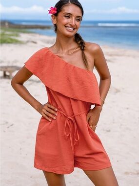 Cupshe One shoulder Romper size XL NWT